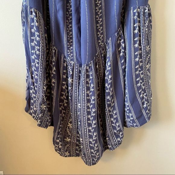 American Eagle-Periwinkle Floral Wide Leg Jumpsuit - Picture 5 of 10